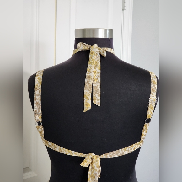 Forever 21 Yellow and Cream Boho Mini Dress - Picture 2 of 4